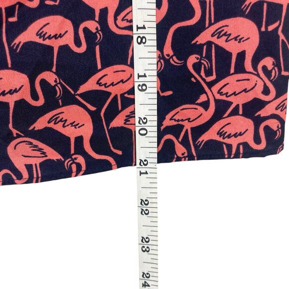 J Crew Flamingo Spaghetti Strap Racer Back Cami Top Womens Size 6 All Over Print - Picture 7 of 9